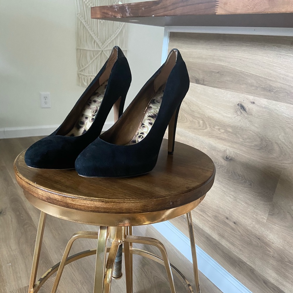 Sam Edelman Black Velvet Heels